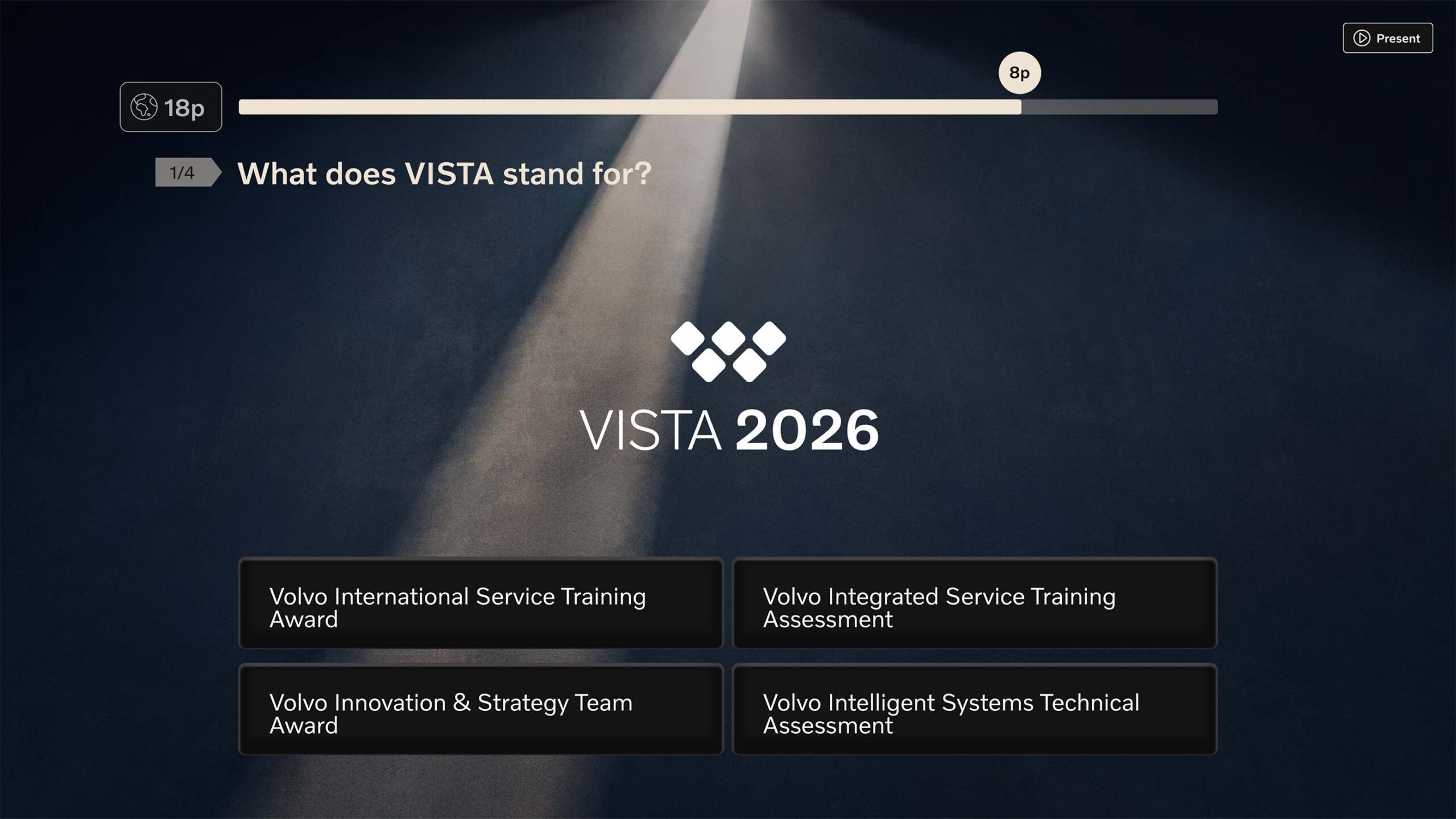 Example of a VISTA quiz